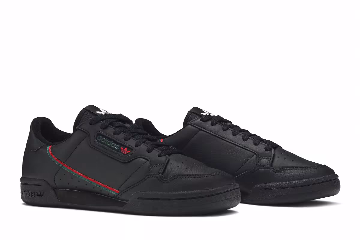 adidas Continental 80 Black Scarlet Green, view 9