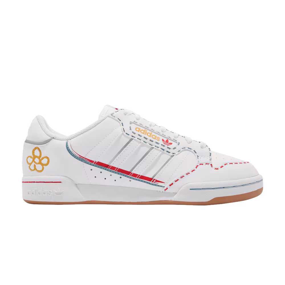 Adidas Continental 80 Stripes Embroidered Flower
