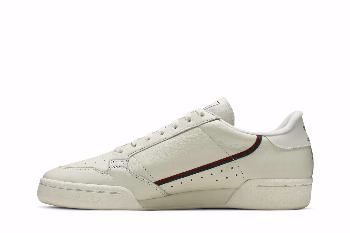 Adidas Continental 80 White Maroon Green, view 4