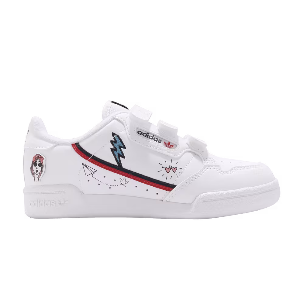 Adidas Continental 80 J White Graffiti