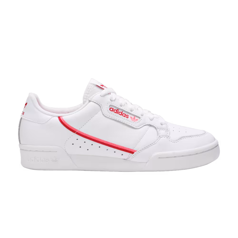 Adidas Women's Continental 80 White Scarlet Flash Red