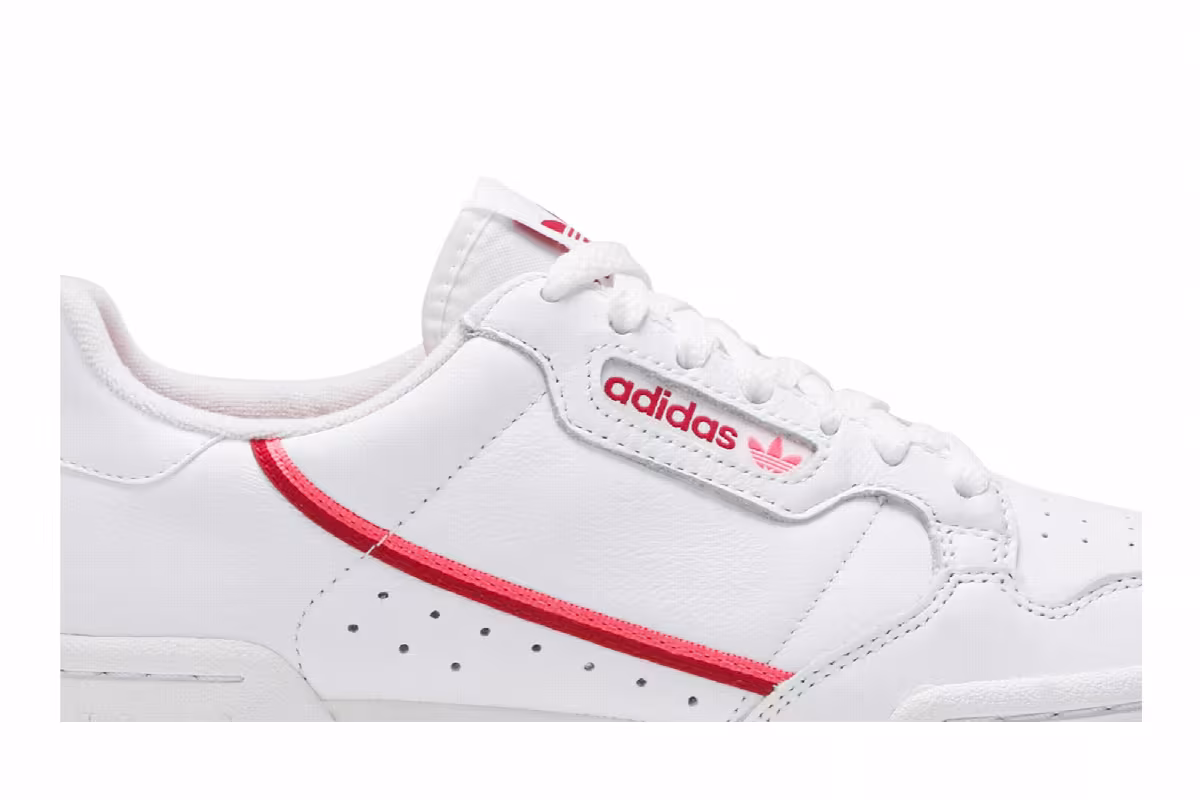 Adidas Women's Continental 80 White Scarlet Flash Red, view 3