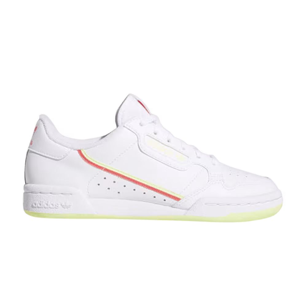 Adidas Continental 80 J White Red Yellow