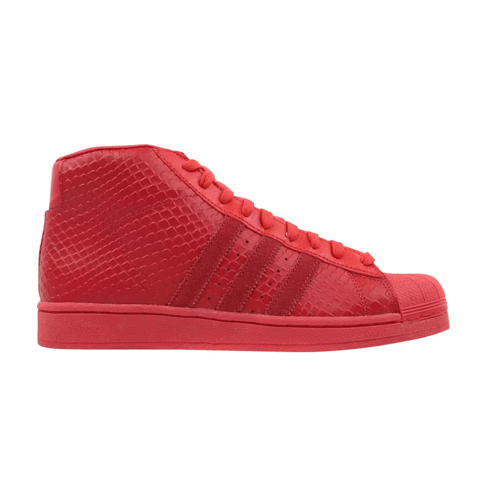 Adidas Pro Model Shell Toe Snakeskin Tomato Red