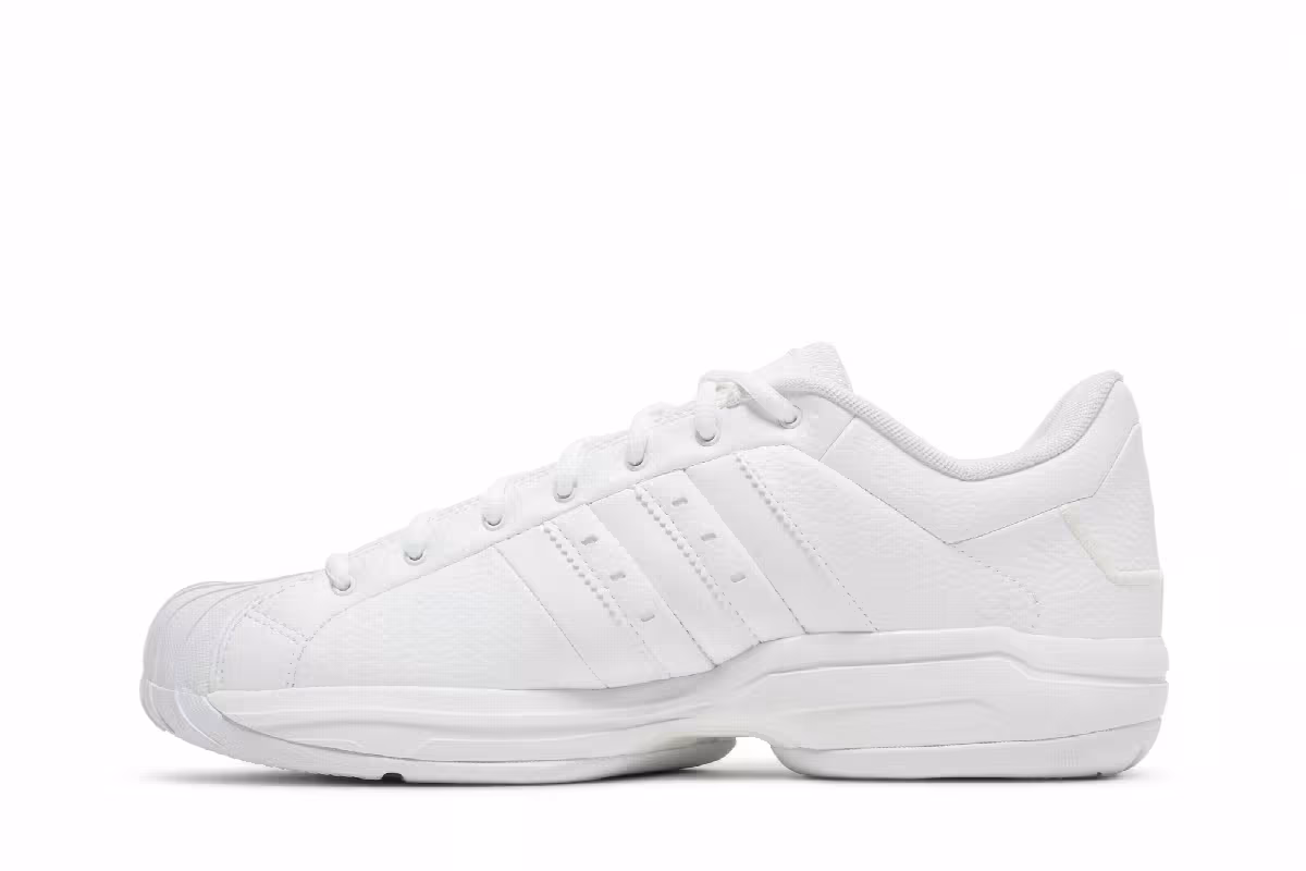 Adidas Pro Model 2G Low Triple White, view 4