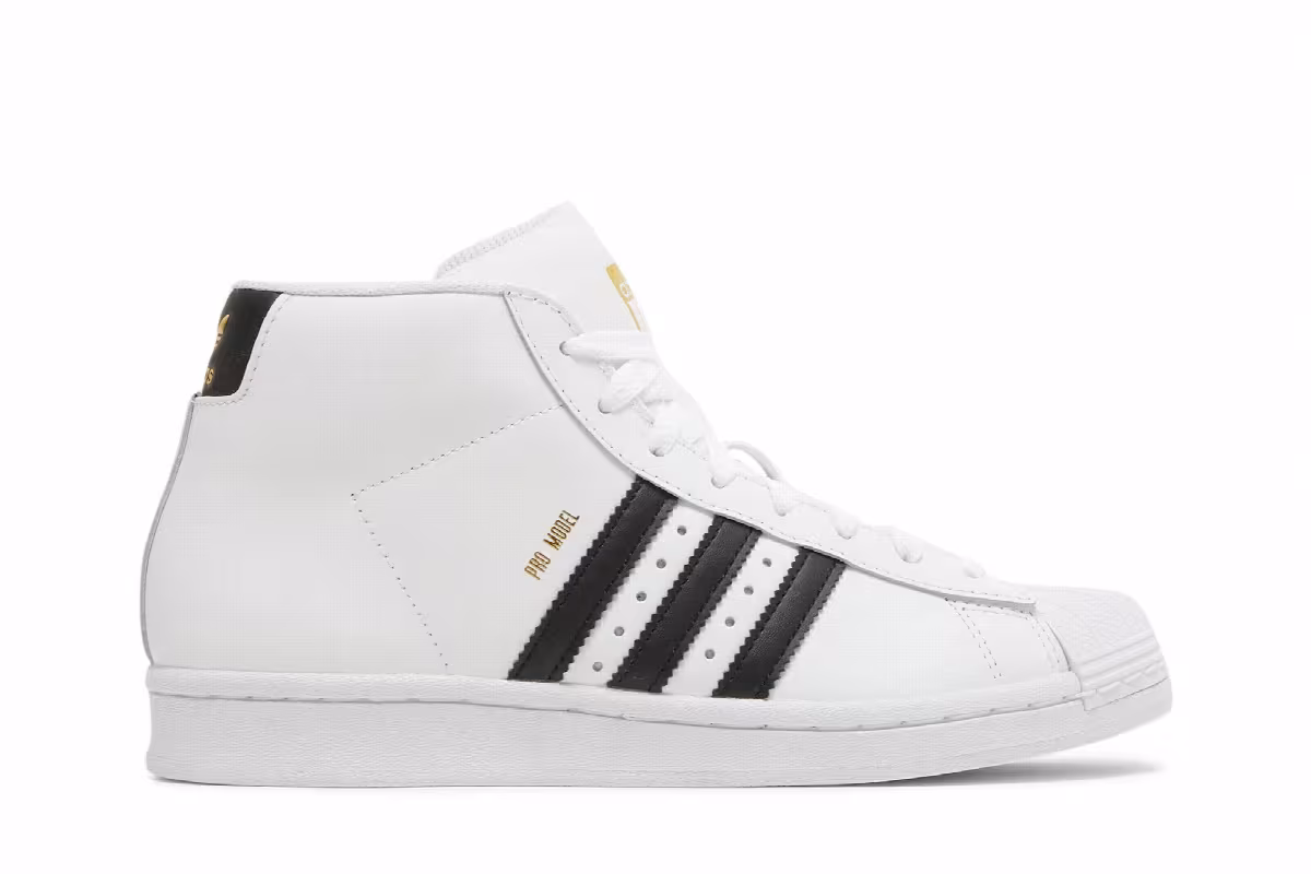adidas Pro Model J White Black, view 2