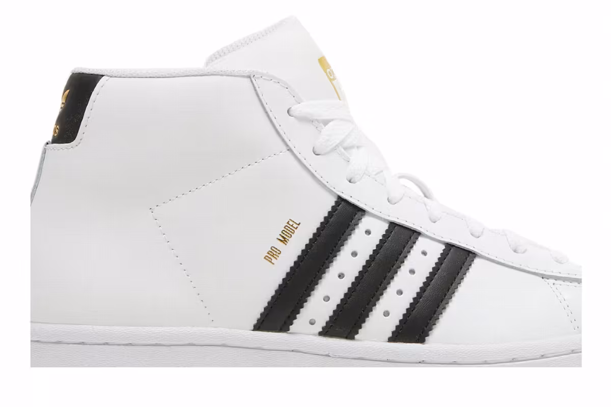 adidas Pro Model J White Black, view 3