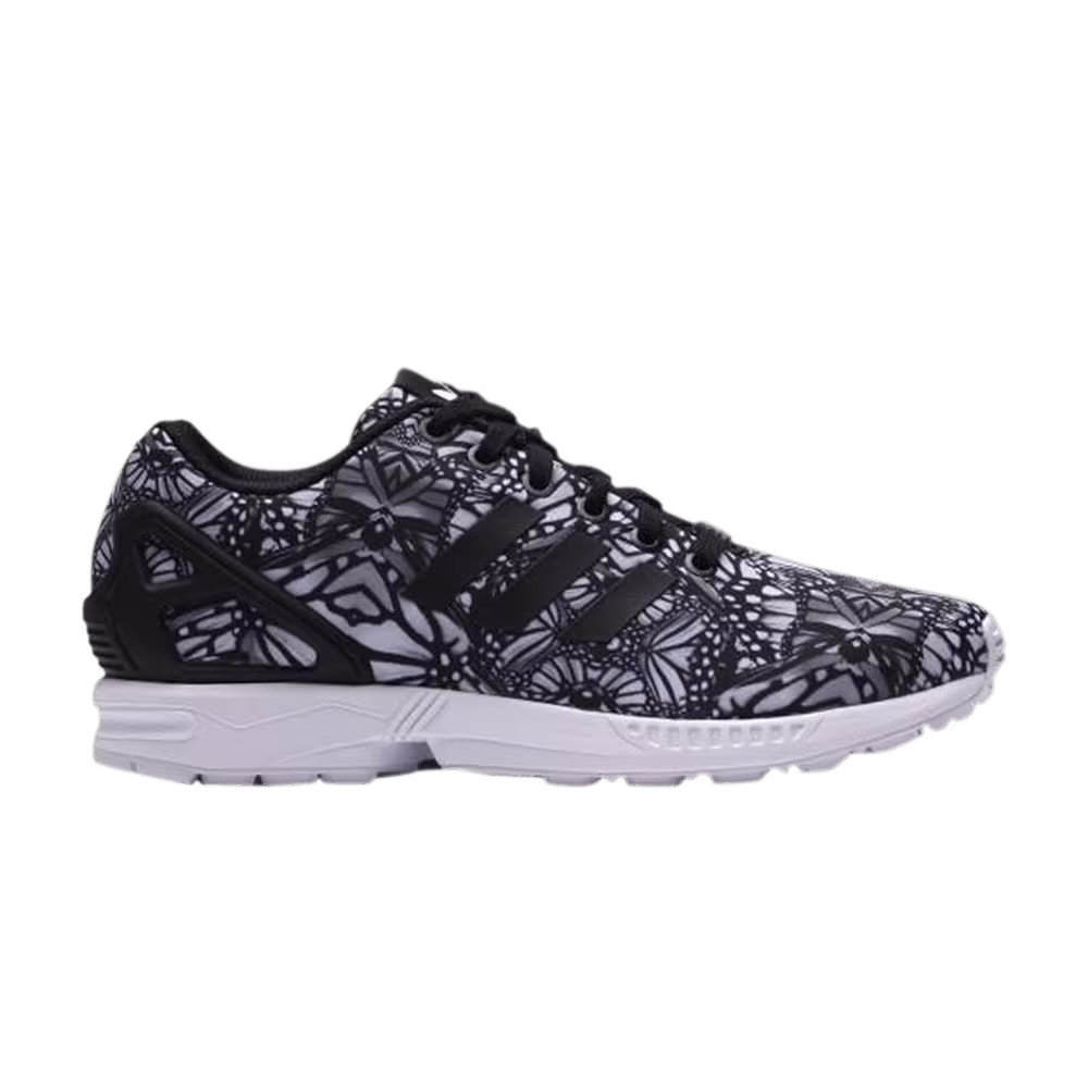 Adidas Women's ZX Flux Black White Floral