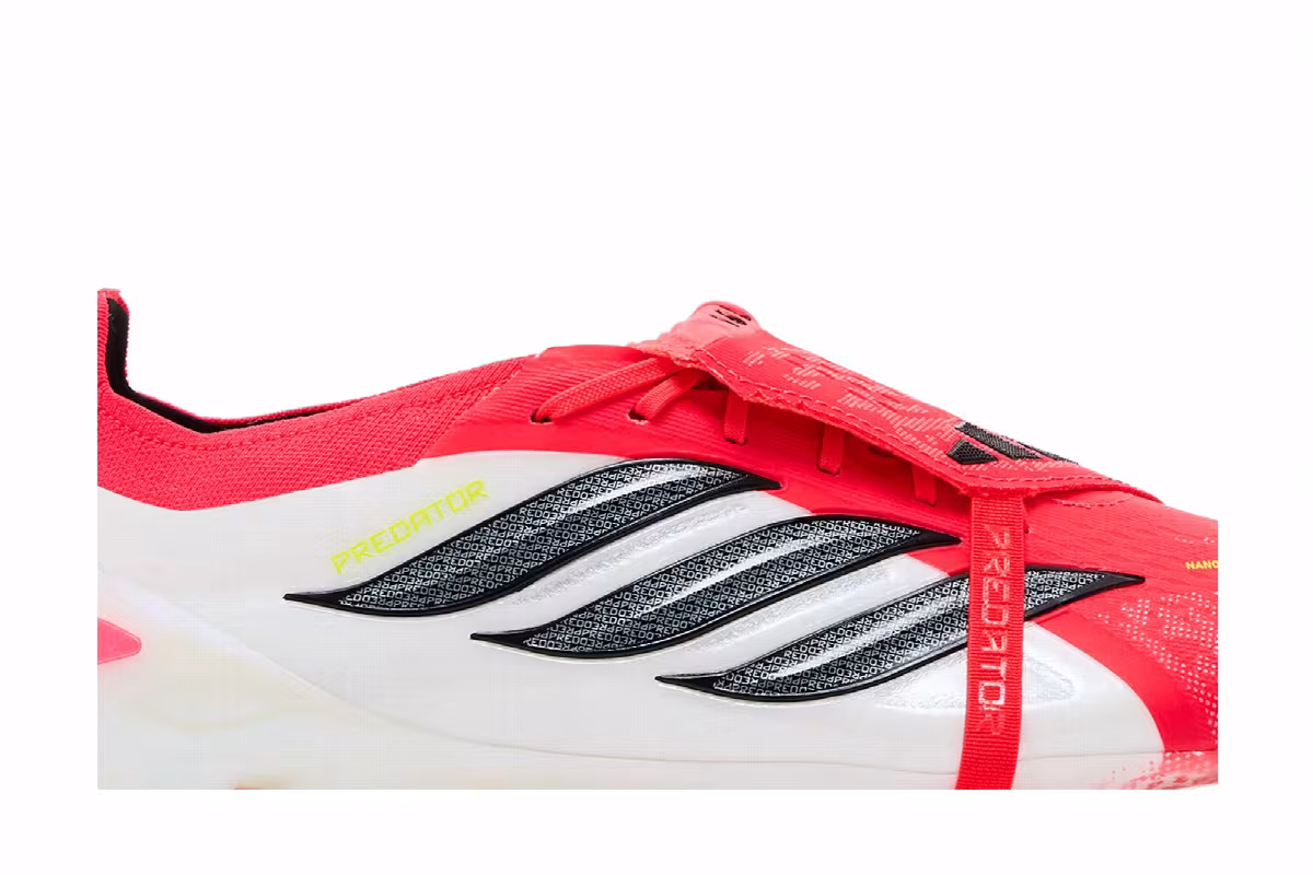 adidas Predator Elite Fold Over Tongue FG Lucid Red Core Black Cloud White, view 3