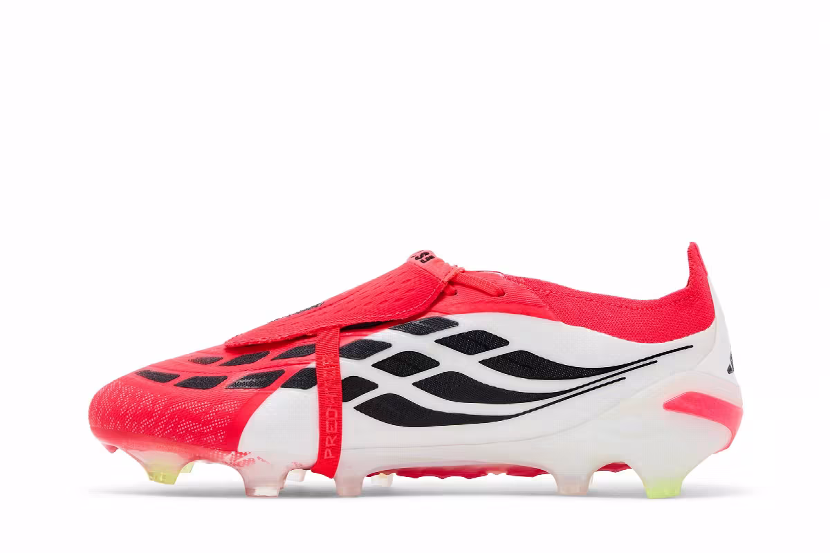 adidas Predator Elite Fold Over Tongue FG Lucid Red Core Black Cloud White, view 4