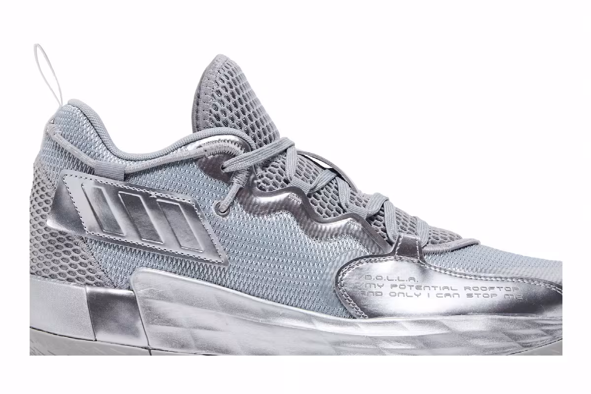 adidas Dame 7 EXTPLY Silver Metallic, view 3