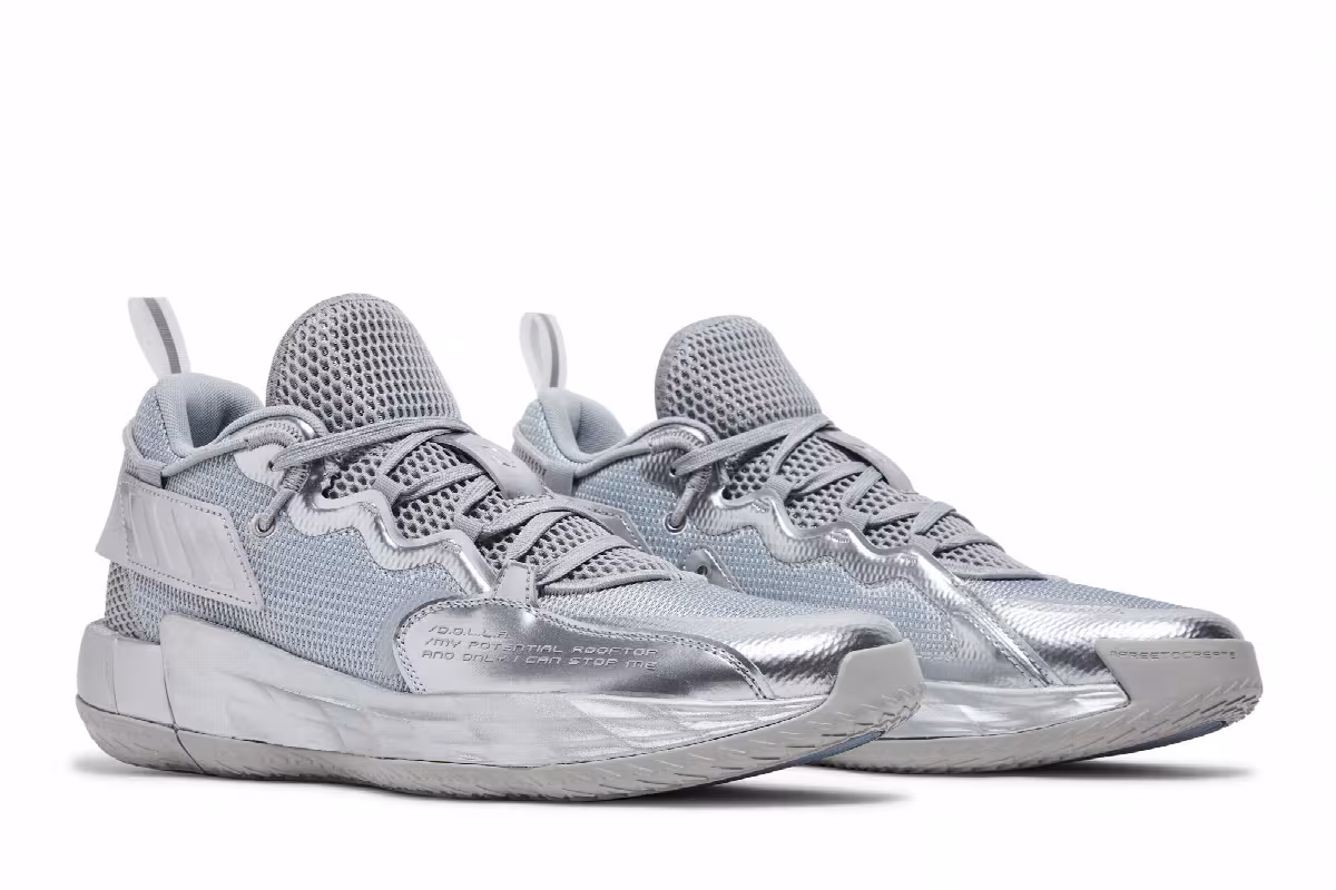 adidas Dame 7 EXTPLY Silver Metallic, view 9
