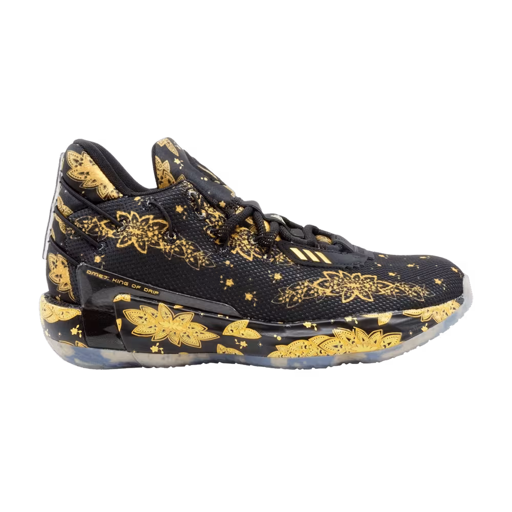 Ric Flair x adidas Dame 7 Black Gold Metallic