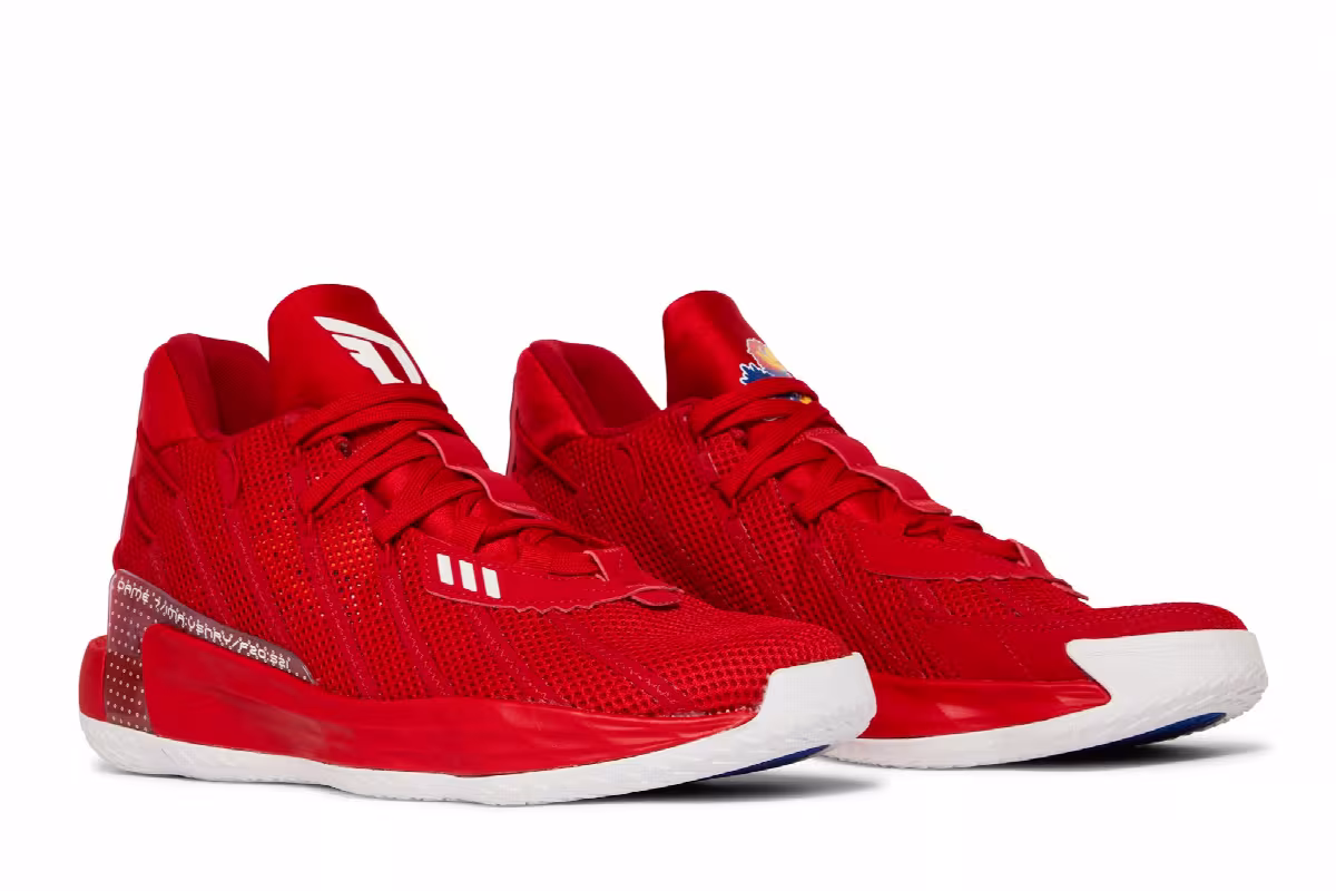 Adidas Dame 7 Team Kansas Jayhawks, view 9