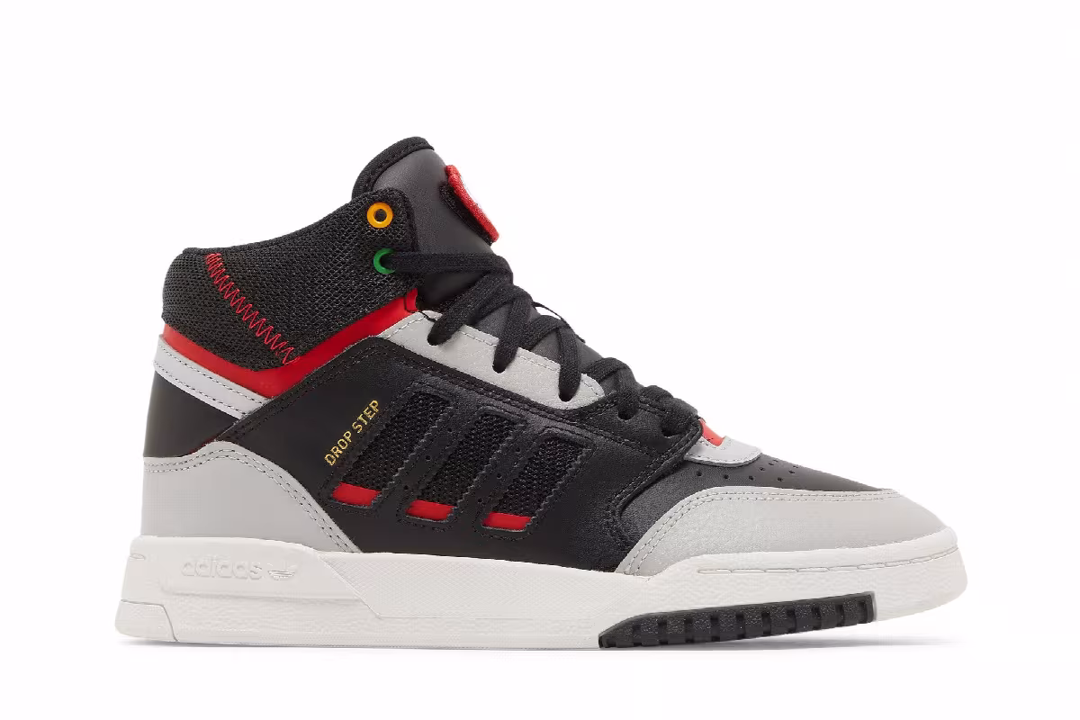 Adidas Drop Step J Black Vivid Red, view 2