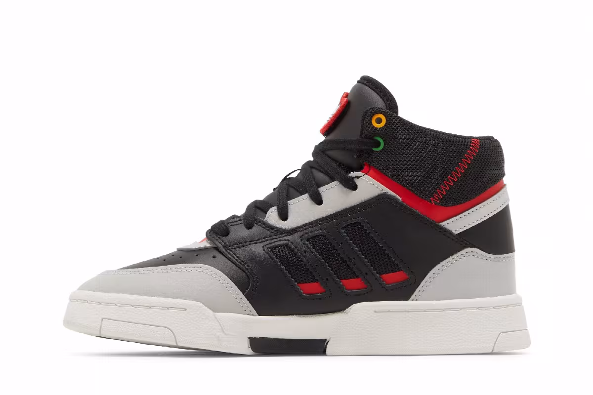 Adidas Drop Step J Black Vivid Red, view 4