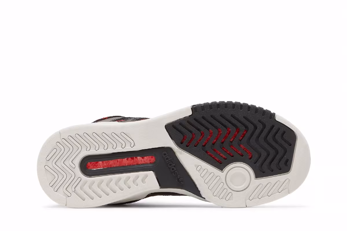 Adidas Drop Step J Black Vivid Red, view 5