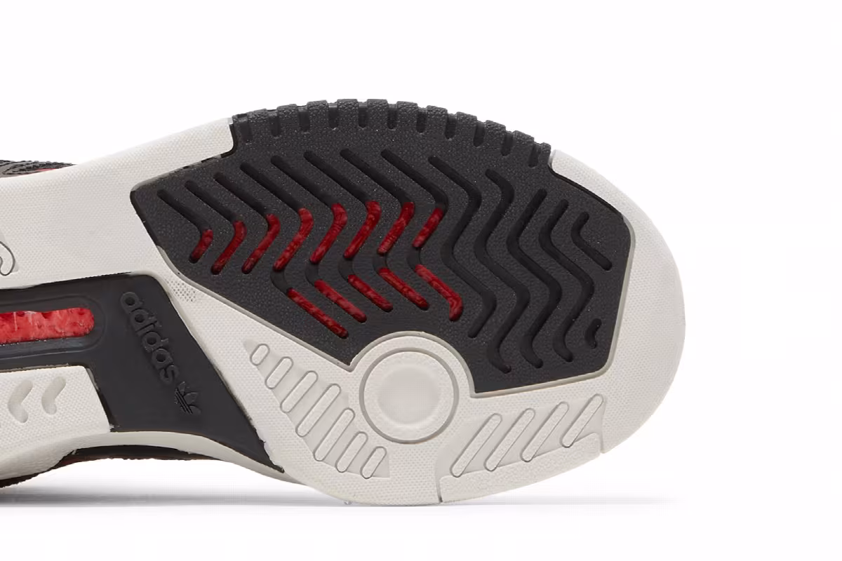 Adidas Drop Step J Black Vivid Red, view 6