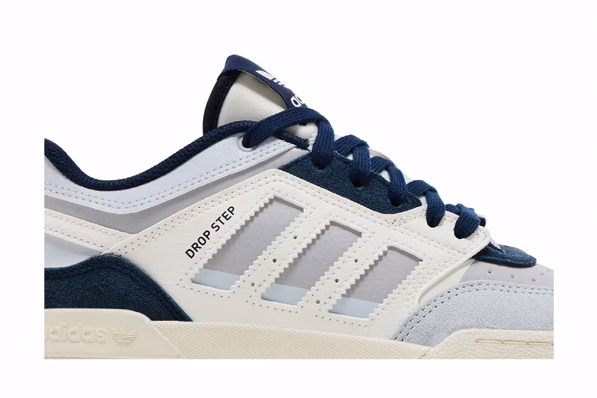 adidas Drop Step Low Off White Halo Blue, view 3
