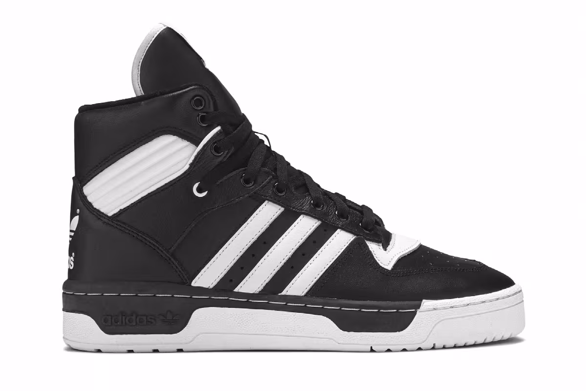 Adidas Rivalry Hi Black White, view 2