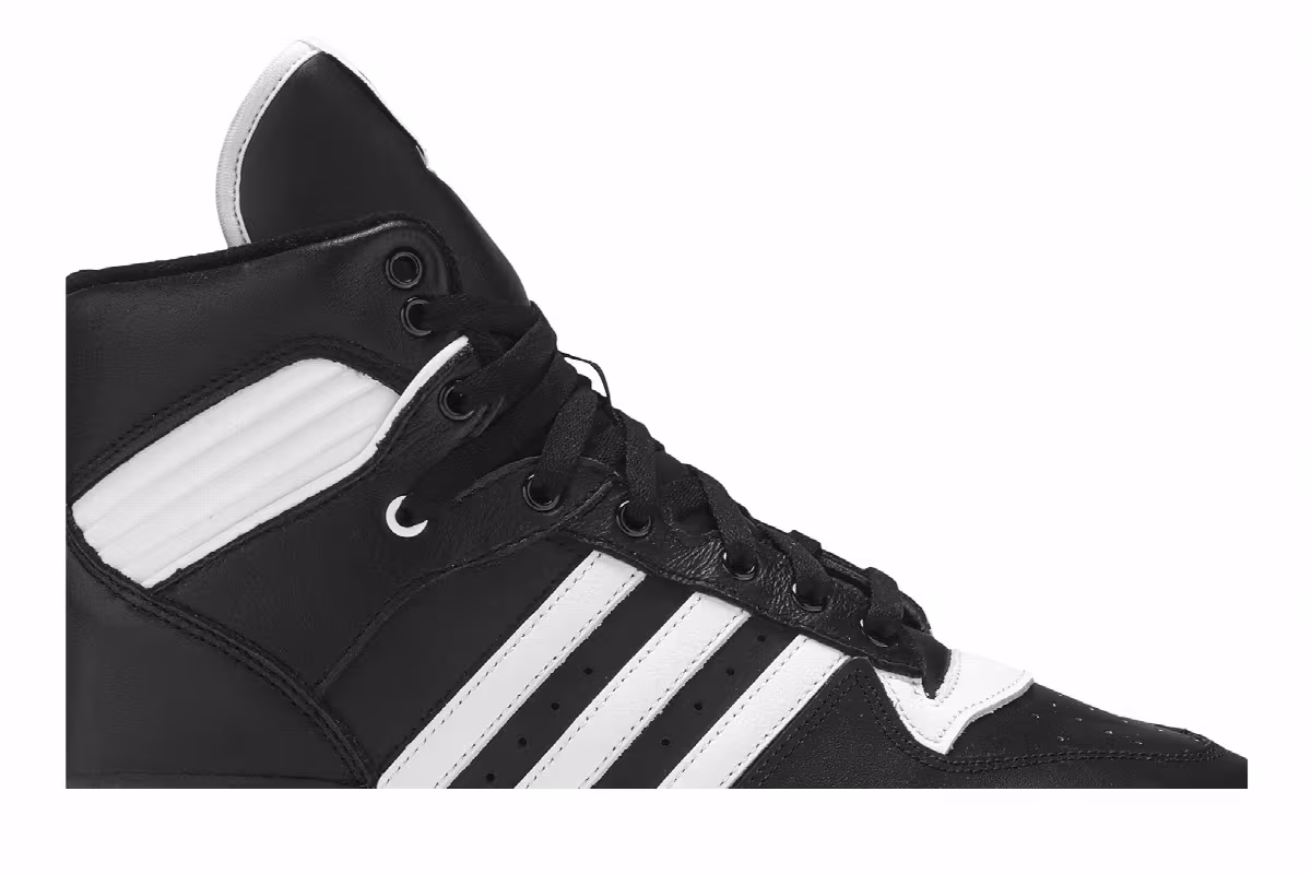 Adidas Rivalry Hi Black White, view 3