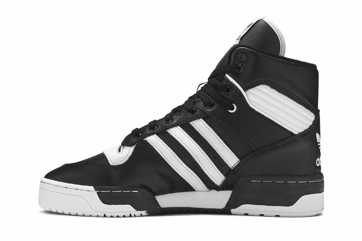 Adidas Rivalry Hi Black White, view 4