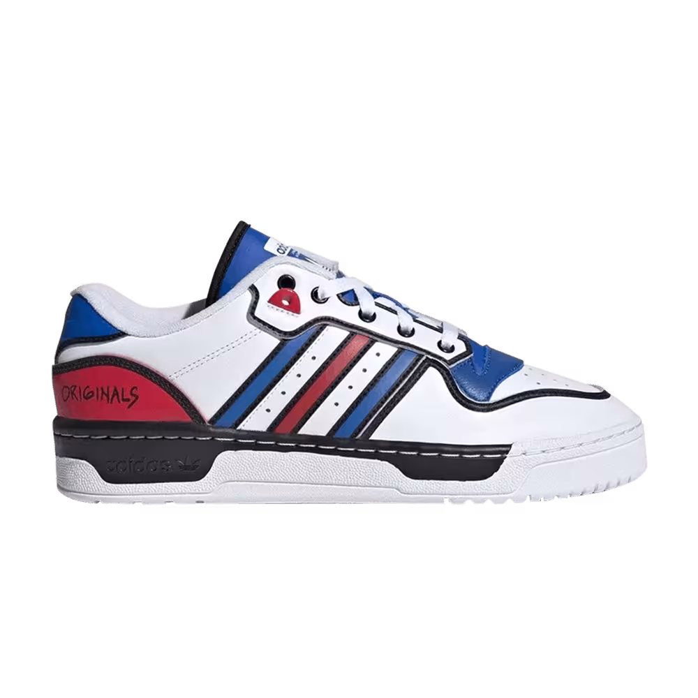 Adidas Rivalry Low White Blue Scarlet