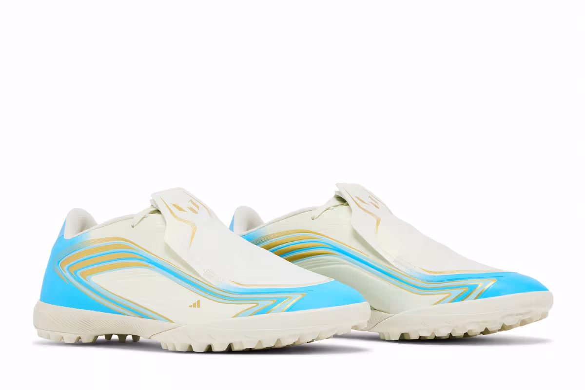 adidas F50 Messi League TF Ivory Semi Blue Burst, view 9