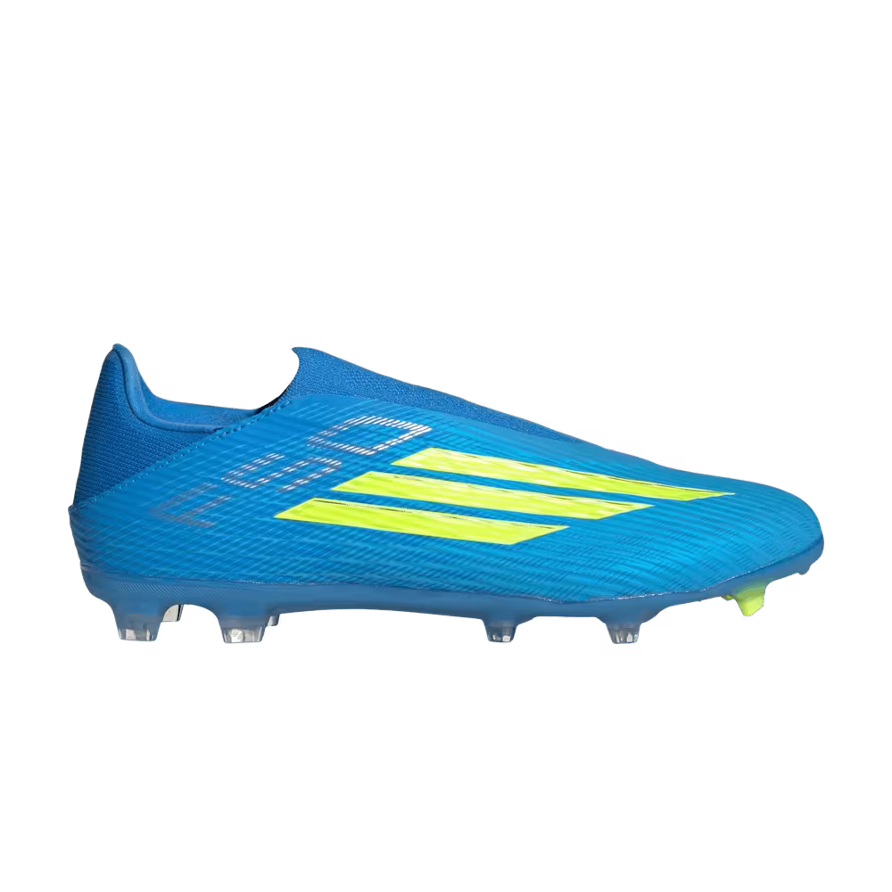 adidas F50 League Laceless FG MG Lucid Ray Blue Team Solar Yellow 2 Lucid Aquamarine