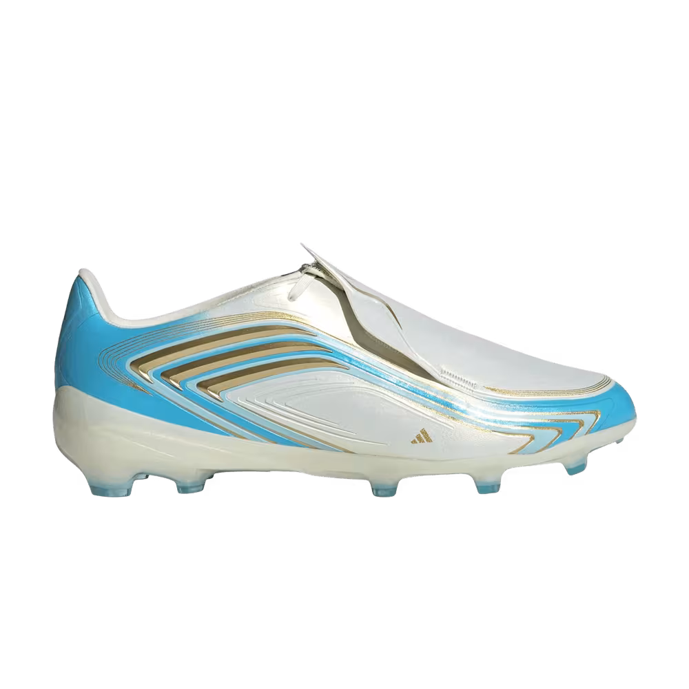 adidas F50 Messi Elite FG Little Kid Ivory Semi Blue Burst
