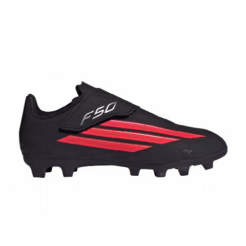 adidas F50 Club FG MG Little Kid 'Core Black Lucid Red'