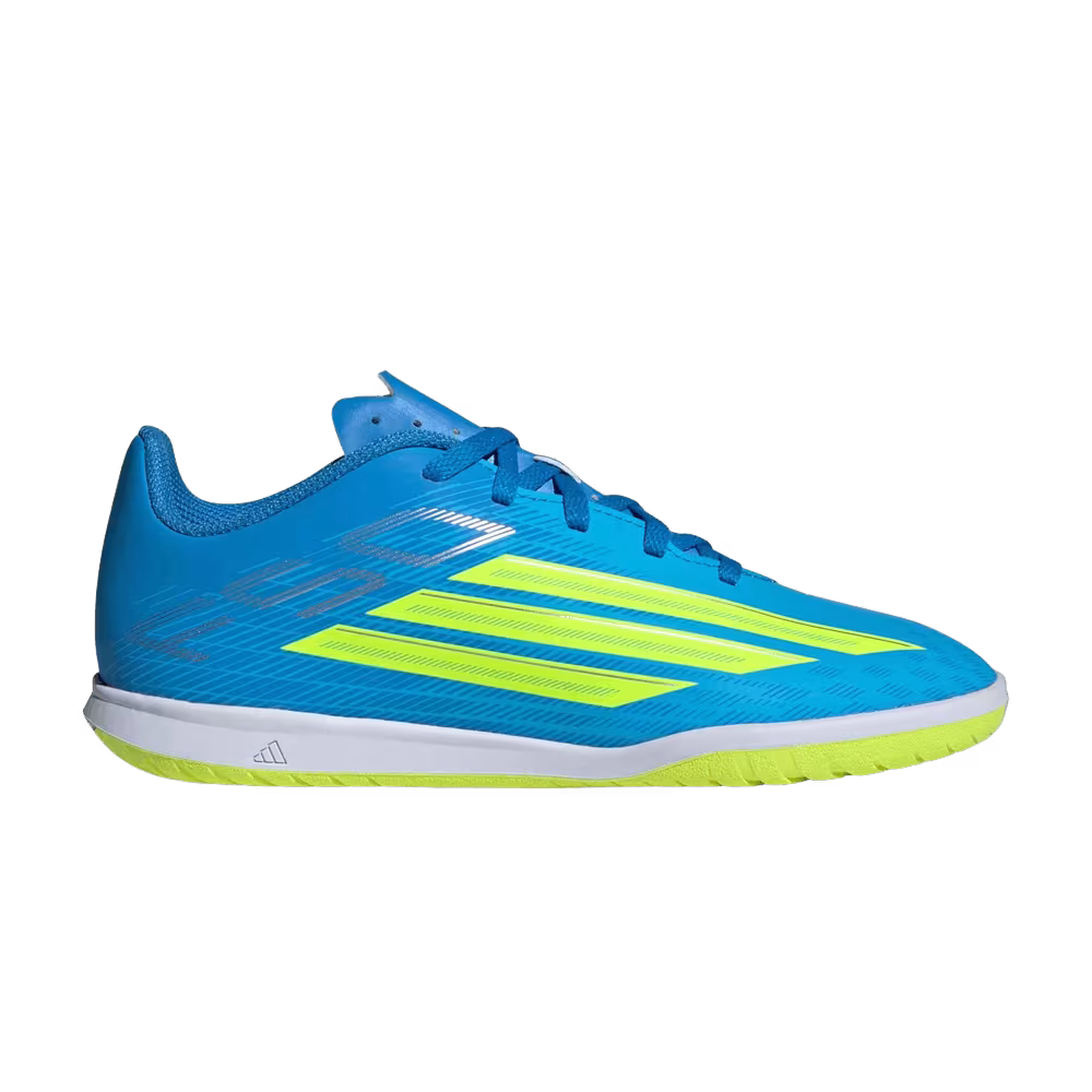 adidas F50 Club Indoor PS Lucid Ray Blue Team Solar Yellow 2 Lucid Aquamarine