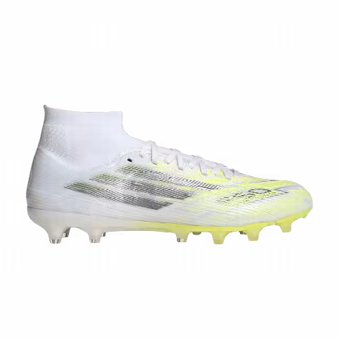 adidas Wmns F50 Sparkfusion Pro Mid Cut FG MG 'Cloud White Iron Metallic Hi-Res Yellow'