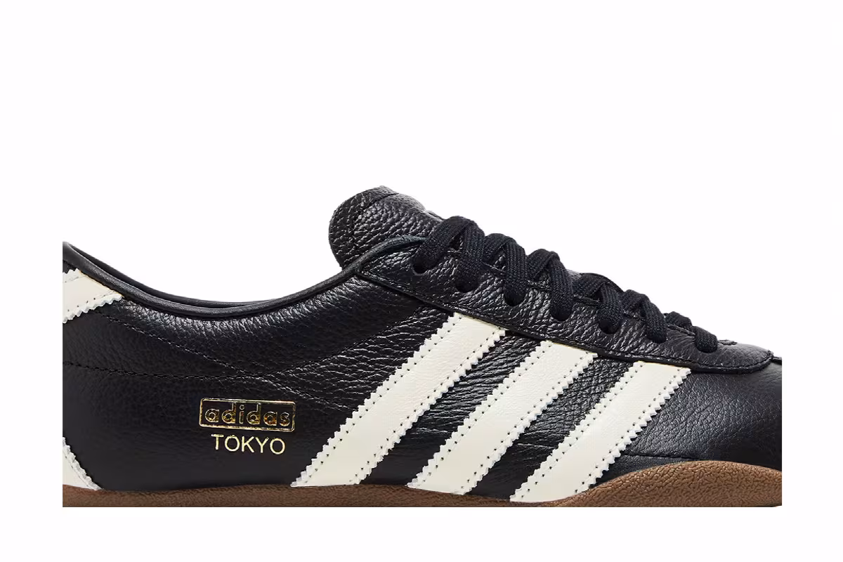adidas Women's Tokyo Core Black Off White Gold Metallic, view 3