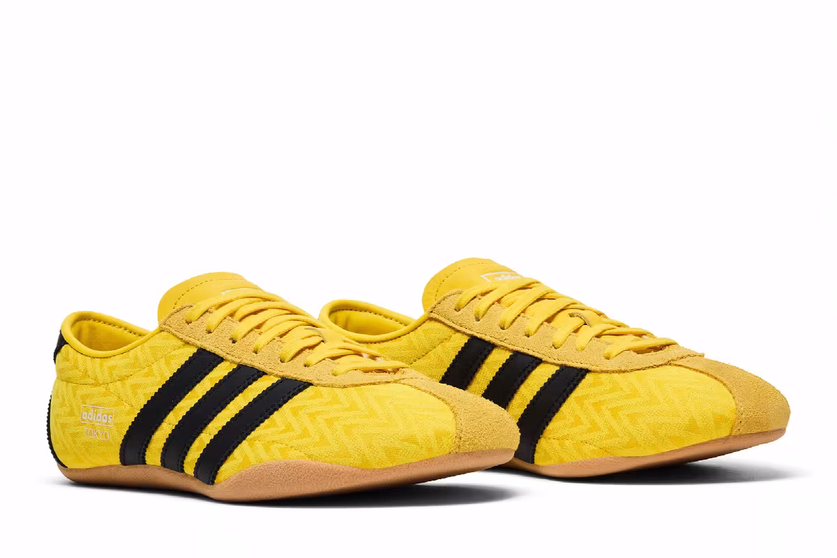adidas Women's Tokyo Yellow Core Black Off White, view 9