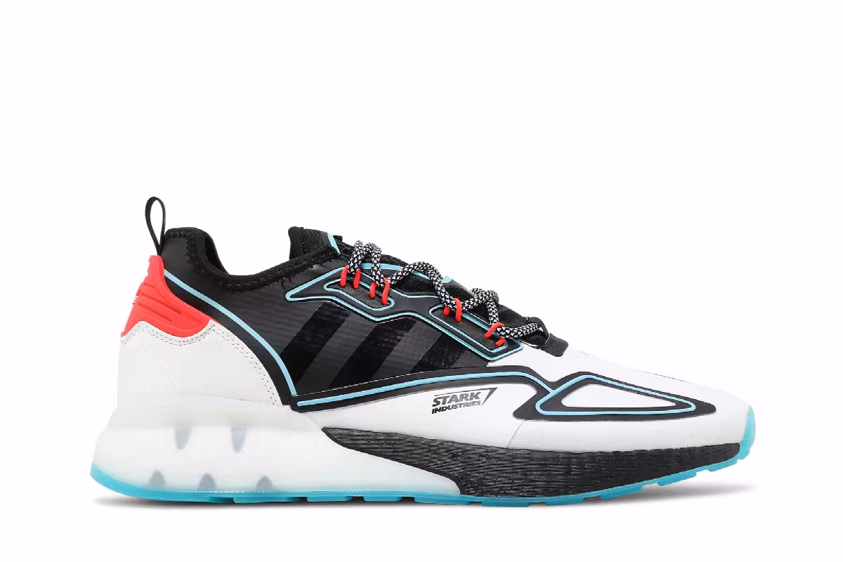 Marvel x adidas ZX 2K Boost Stark Industries - White, view 2