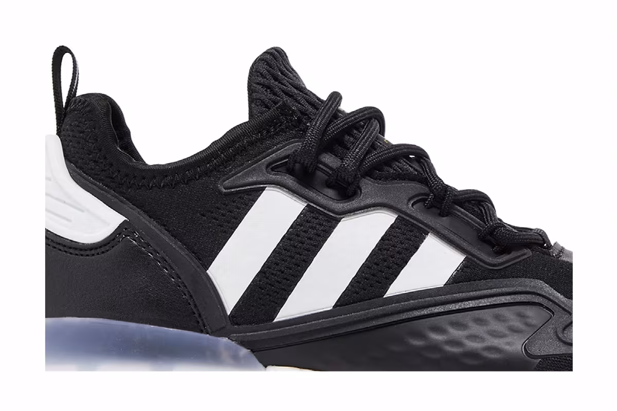 Adidas Women's ZX 2K Boost Black White, view 3
