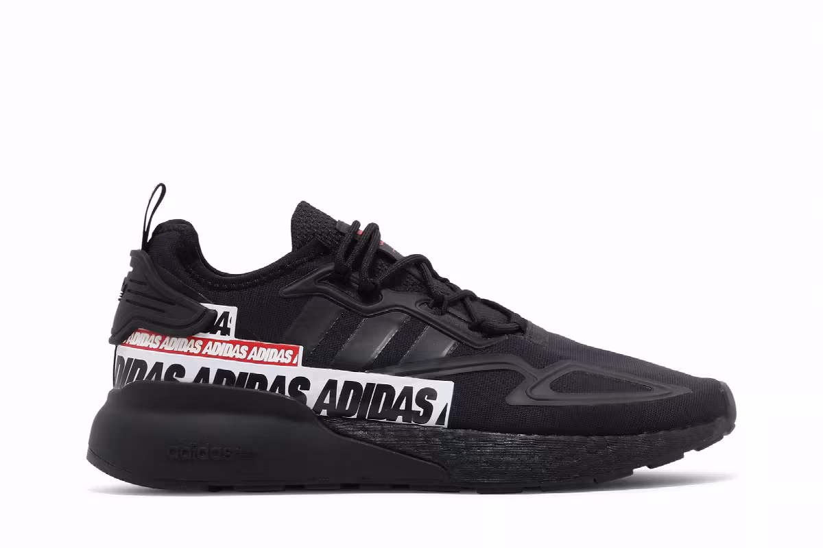 Adidas ZX 2K Boost Bold Logo Graphic - Black, view 2