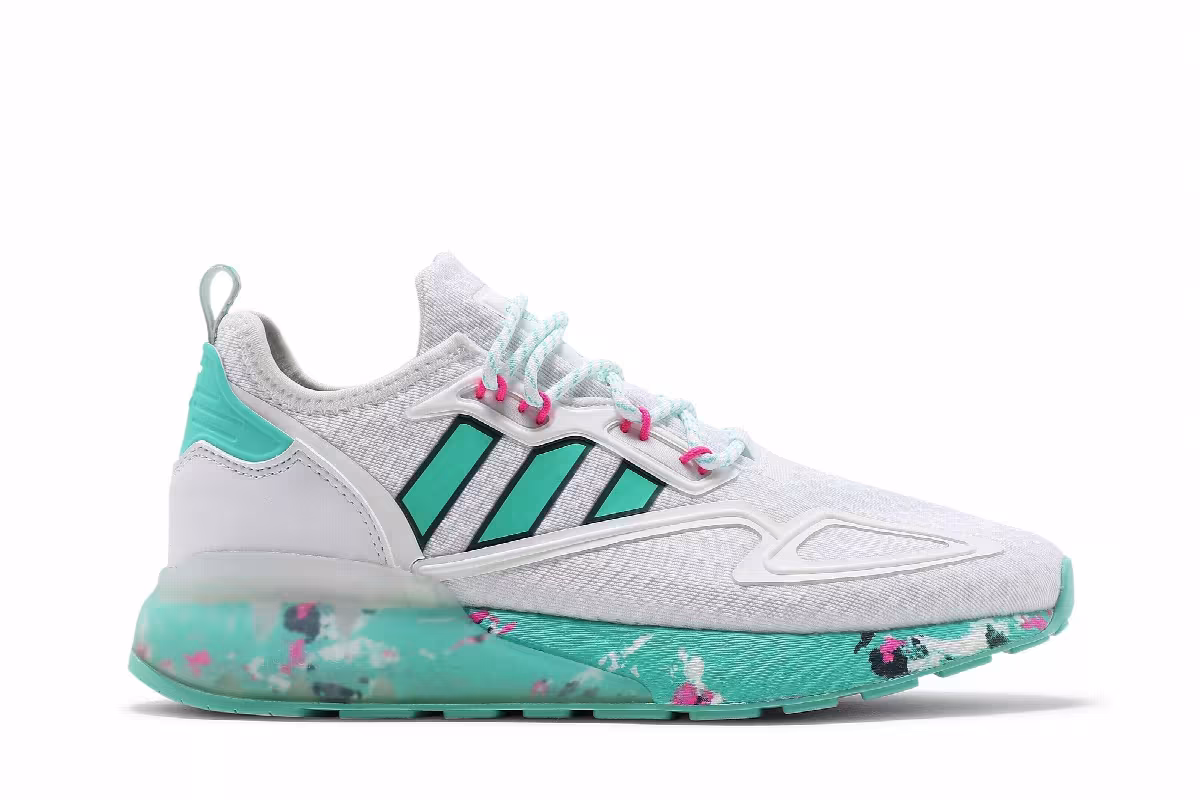 Adidas ZX 2K Boost White Active Mint, view 2