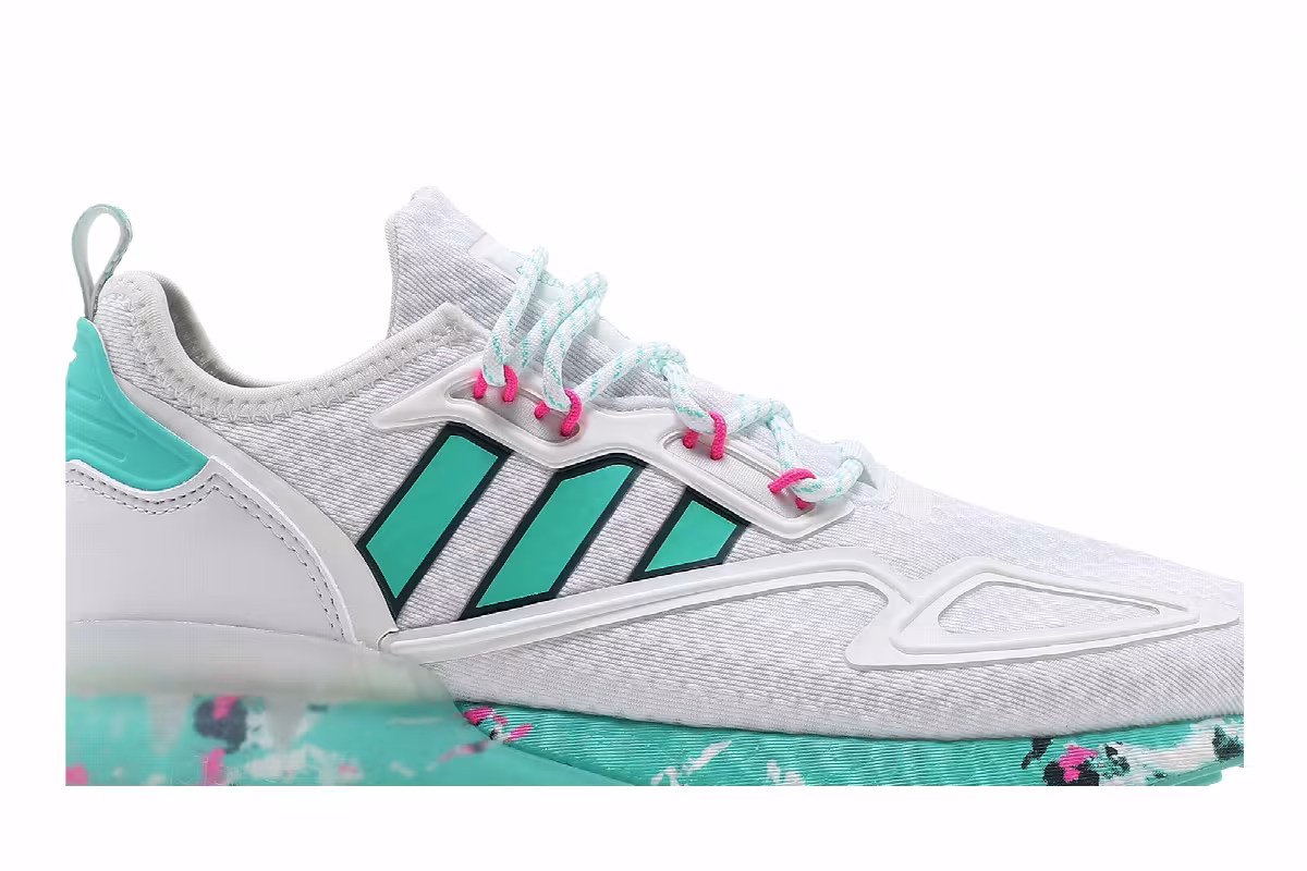 Adidas ZX 2K Boost White Active Mint, view 3
