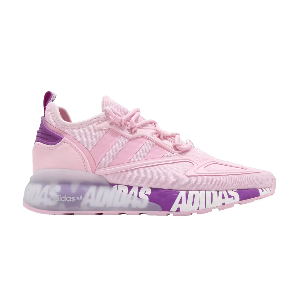 Adidas Women's ZX 2K Boost Bold Logo Graphic - Pink Ultra Purple