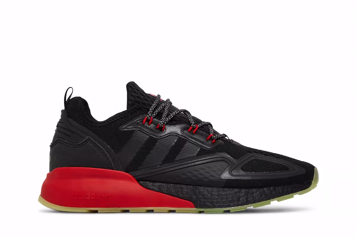 adidas ZX 2K Boost Black Scarlet, view 2