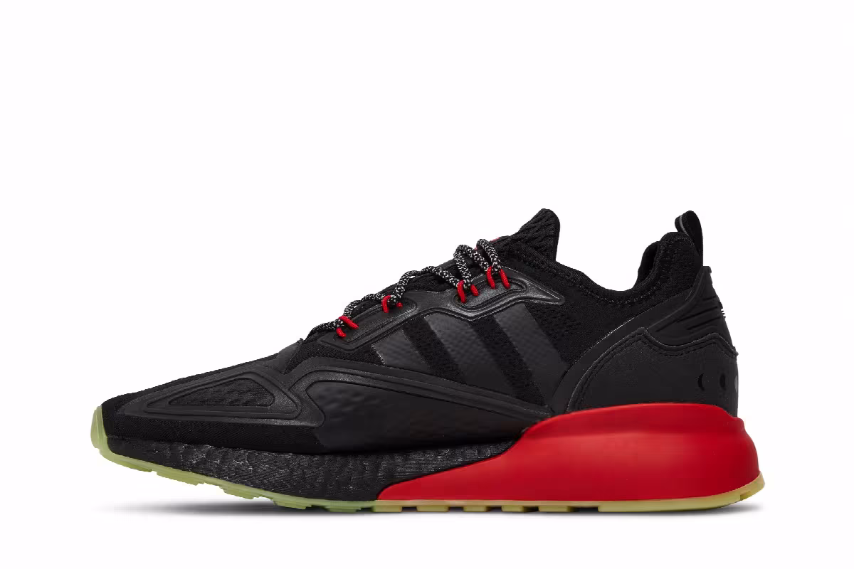 adidas ZX 2K Boost Black Scarlet, view 4