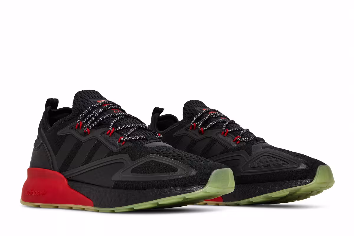 adidas ZX 2K Boost Black Scarlet, view 9