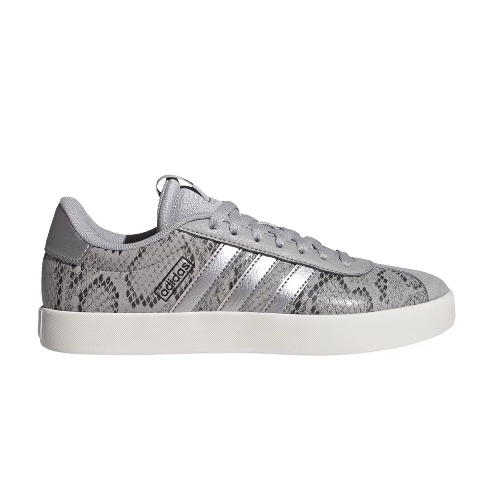 adidas Women's VL Court 3.0 Grey Silver Metallic