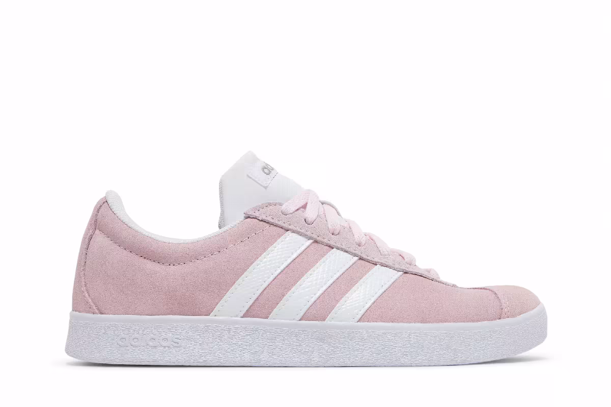 adidas Women's VL Court Clear Pink, view 2