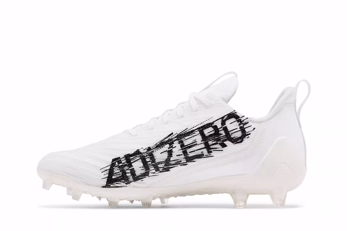 adidas Adizero Cleats White Black, view 4