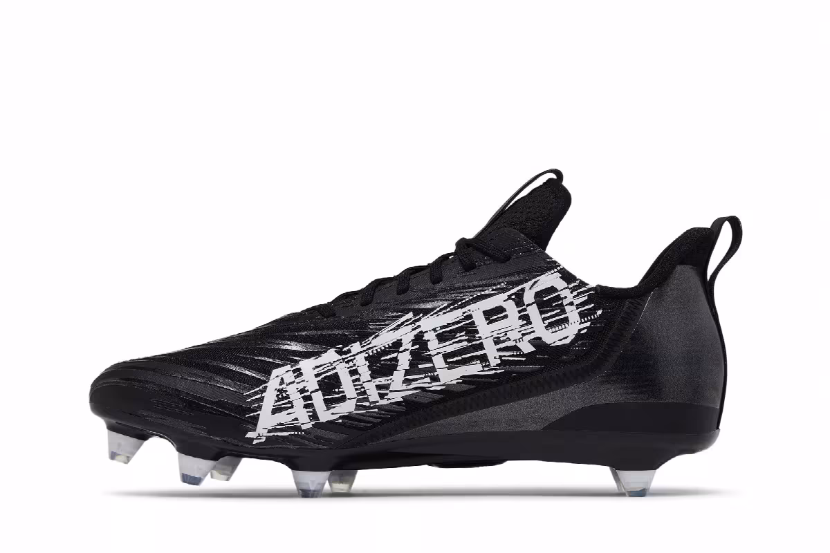adidas Adizero Cleats Black White, view 4