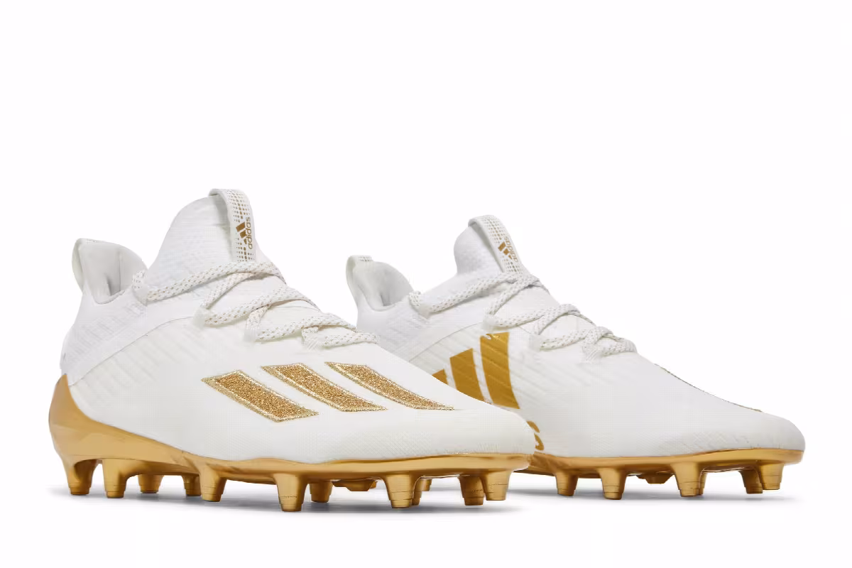 Adidas Adizero Cleat White Metallic Gold, view 9
