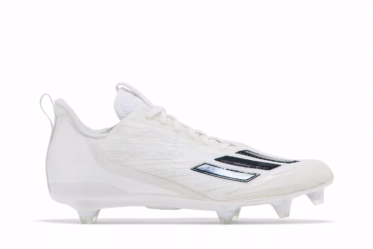 adidas Adizero Cleats White Black, view 2